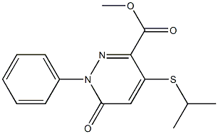 1,6-Dihydro-4-isopropylthio-6-oxo-1-phenylpyridazine-3-carboxylic acid methyl ester 구조식 이미지