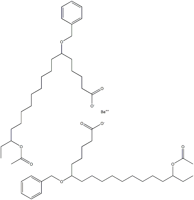 Bis(6-benzyloxy-16-acetyloxystearic acid)barium salt 구조식 이미지