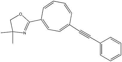 1-(Phenylethynyl)-4-(4,4-dimethyl-2-oxazolin-2-yl)cycloocta-1,3,5,7-tetrene 구조식 이미지