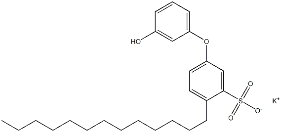 3'-Hydroxy-4-tridecyl[oxybisbenzene]-3-sulfonic acid potassium salt Structure