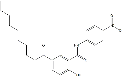 5-Decanoyl-2-hydroxy-N-(4-nitrophenyl)benzamide 구조식 이미지