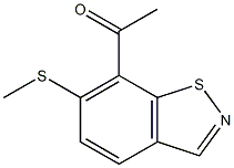 7-Acetyl-6-(methylthio)-1,2-benzisothiazole Structure