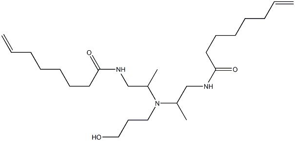 N,N'-[3-Hydroxypropyliminobis(2-methyl-2,1-ethanediyl)]bis(7-octenamide) 구조식 이미지