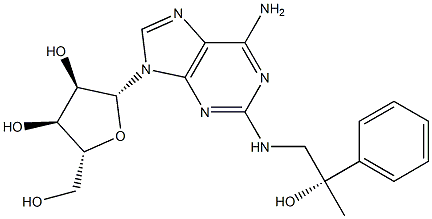 2-[(S)-2-Hydroxy-2-phenylpropylamino]adenosine 구조식 이미지
