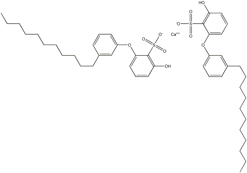 Bis(3-hydroxy-3'-undecyl[oxybisbenzene]-2-sulfonic acid)calcium salt 구조식 이미지