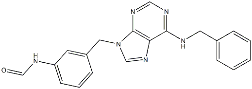 N-[3-[[6-(Benzylamino)-9H-purin-9-yl]methyl]phenyl]formamide 구조식 이미지