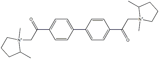 1,1'-[[1,1'-Biphenyl-4,4'-diyl]bis(2-oxo-2,1-ethanediyl)]bis(1-methyl-2-methylpyrrolidinium) Structure