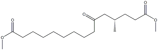 [S,(-)]-4-Methyl-6-oxopentadecanedioic acid dimethyl ester Structure