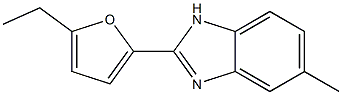 5-Methyl-2-(5-ethylfuran-2-yl)-1H-benzimidazole 구조식 이미지