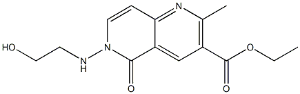 6-((2-Hydroxyethyl)amino)-2-methyl-5-oxo-5,6-dihydro-1,6-naphthyridine-3-carboxylic acid ethyl ester Structure