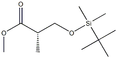 (S)-2-Methyl-3-[(tert-butyldimethylsilyl)oxy]propionic acid methyl ester 구조식 이미지