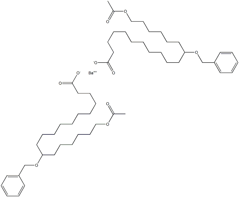 Bis(12-benzyloxy-18-acetyloxystearic acid)barium salt 구조식 이미지