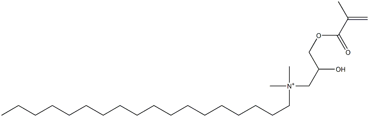 N-[2-Hydroxy-3-(methacryloyloxy)propyl]-N,N-dimethyloctadecan-1-aminium 구조식 이미지