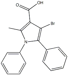 4-Bromo-2-methyl-1,5-diphenyl-1H-pyrrole-3-carboxylic acid 구조식 이미지