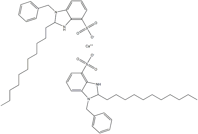 Bis(1-benzyl-2,3-dihydro-2-undecyl-1H-benzimidazole-4-sulfonic acid)calcium salt Structure