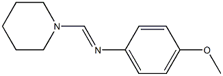 N-(Piperidinomethylene)-4-methoxyaniline Structure