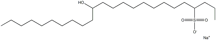 14-Hydroxytetracosane-4-sulfonic acid sodium salt Structure