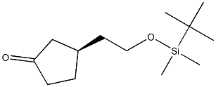 (R)-3-[2-[(Dimethyl tert-butylsilyl)oxy]ethyl]cyclopentan-1-one 구조식 이미지