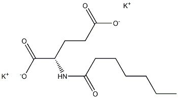 N-Enanthoylglutamic acid dipotassium salt Structure