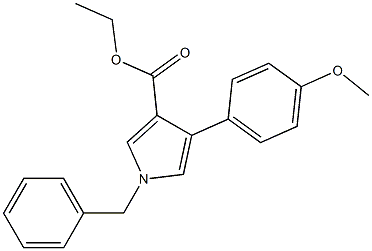 1-Benzyl-4-(4-methoxyphenyl)-1H-pyrrole-3-carboxylic acid ethyl ester Structure