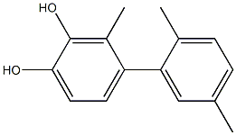 3-Methyl-4-(2,5-dimethylphenyl)benzene-1,2-diol Structure