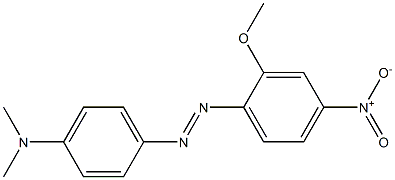 N,N-Dimethyl-2'-methoxy-4'-nitroazobenzene-4-amine 구조식 이미지