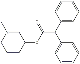 Diphenylacetic acid 1-methyl-3-piperidinyl ester 구조식 이미지