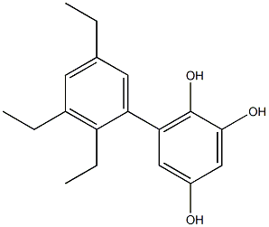 6-(2,3,5-Triethylphenyl)benzene-1,2,4-triol 구조식 이미지