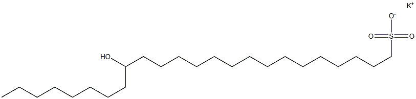 16-Hydroxytetracosane-1-sulfonic acid potassium salt Structure