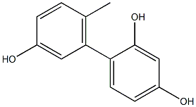 6'-Methyl-1,1'-biphenyl-2,3',4-triol 구조식 이미지