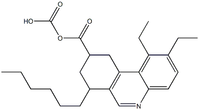 7,8,9,10-Tetrahydro-7-hexylphenanthridine-9,9-dicarboxylic acid diethyl ester 구조식 이미지