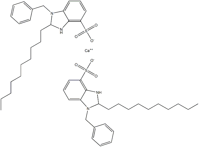 Bis(1-benzyl-2-decyl-2,3-dihydro-1H-benzimidazole-4-sulfonic acid)calcium salt 구조식 이미지