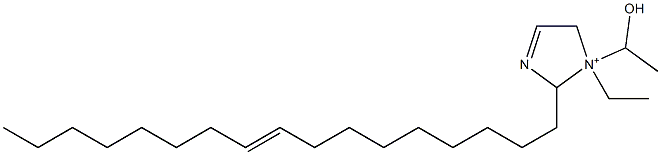 1-Ethyl-2-(9-heptadecenyl)-1-(1-hydroxyethyl)-3-imidazoline-1-ium Structure