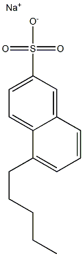 5-Pentyl-2-naphthalenesulfonic acid sodium salt Structure