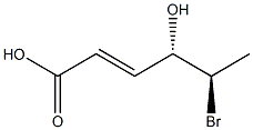 (2E,4S,5R)-5-Bromo-4-hydroxy-2-hexenoic acid 구조식 이미지