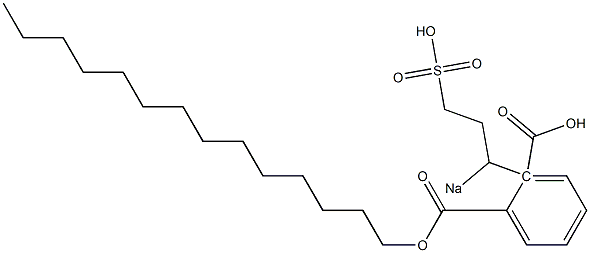 Phthalic acid 1-tetradecyl 2-(1-sodiosulfopropyl) ester 구조식 이미지