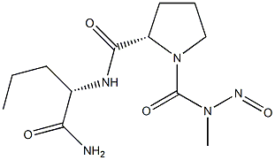 (2S)-N-[(S)-1-Carbamoylbutyl]-1-(methylnitrosocarbamoyl)-2-pyrrolidinecarboxamide 구조식 이미지