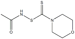 N-[Morpholino(thiocarbonyl)thio]acetamide 구조식 이미지