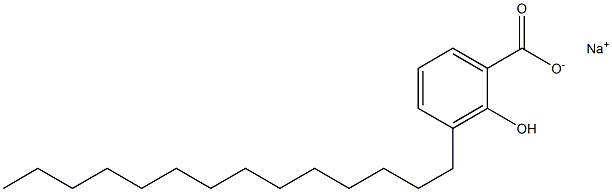 3-Tetradecyl-2-hydroxybenzoic acid sodium salt Structure