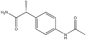 [R,(-)]-2-[p-(Acetylamino)phenyl]propionamide Structure