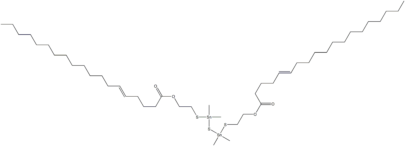 Bis[dimethyl[[2-(4-octadecenylcarbonyloxy)ethyl]thio]stannyl] sulfide Structure