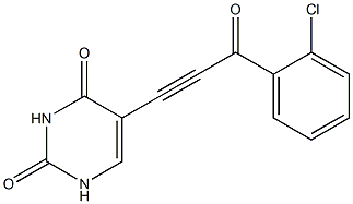 5-[3-Oxo-3-(2-chlorophenyl)-1-propynyl]pyrimidine-2,4(1H,3H)-dione 구조식 이미지