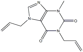 1,7-Di(2-propenyl)-3-methylxanthine Structure