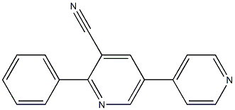 2-Phenyl-5-(4-pyridinyl)pyridine-3-carbonitrile Structure