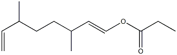 Propionic acid 3,6-dimethyl-1,7-octadienyl ester Structure