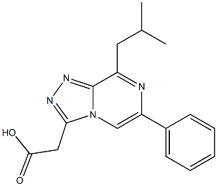 8-Isobutyl-6-phenyl-1,2,4-triazolo[4,3-a]pyrazine-3-acetic acid 구조식 이미지