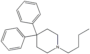 1-Butyl-4,4-diphenylpiperidine Structure