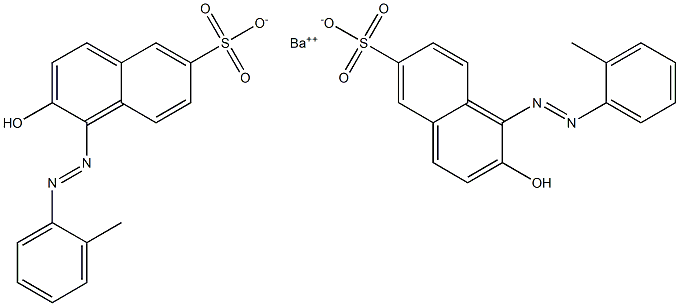 Bis[2-hydroxy-1-(2-methylphenylazo)-6-naphthalenesulfonic acid]barium salt 구조식 이미지