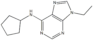 6-Cyclopentylamino-9-ethyl-9H-purine 구조식 이미지