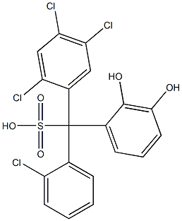 (2-Chlorophenyl)(2,4,5-trichlorophenyl)(2,3-dihydroxyphenyl)methanesulfonic acid Structure